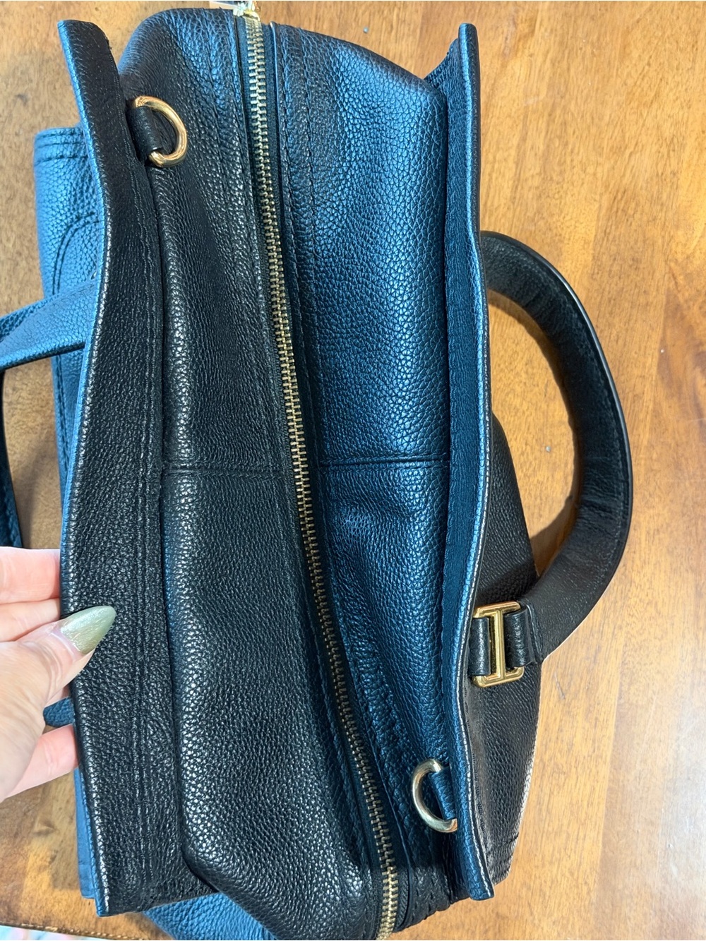 Marc Jacobs Black Leather Wallet with Logo-Print Lining - Picture 7 of 9